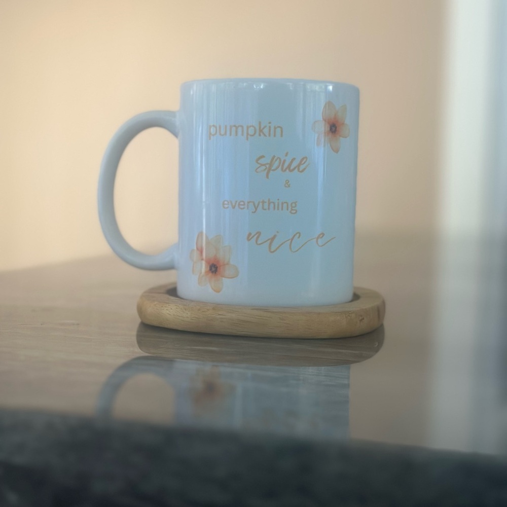 Floral White Mug